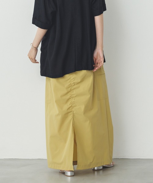 hunch（ハンチ）の「【接触冷感】シャーリング カーゴスカート（スカート・レディース・モカ/イエロー/ブラック・FREE）」の22枚目の写真