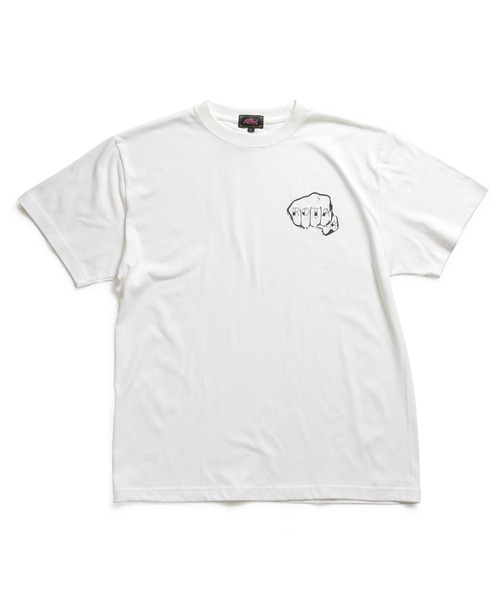 ROTAR(ローター)の「Knuckle 1p Tee(Tシャツ/カットソー・メンズ・オフホワイト/ピンク系その他/スミクロ/ライトオリーブ・SMALL/MEDIUM/LARGE/X-LARGE)」の1枚目の写真