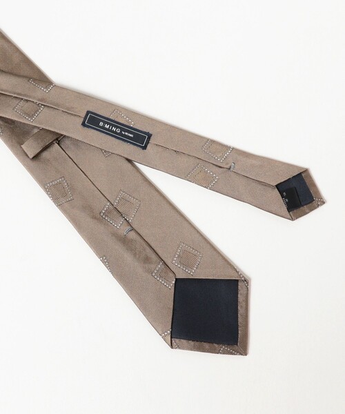 B:MING by BEAMS（ビーミングバイビームス）の「シルク 小紋柄 ネクタイ 25FW ①（ネクタイ・メンズ・ベージュ/ロイヤルブルー/ネイビー/ブラウン/ブルー/ワイン/オリーブ/ブルー系その他4・ONE SIZE）」の9枚目の写真