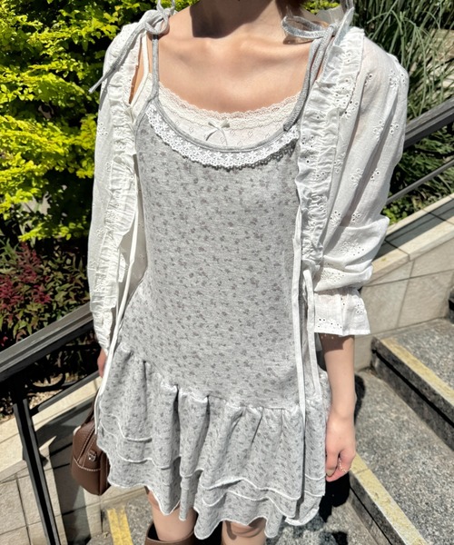 SOLLON.（ソルロン）の「フラワーキャミチュニックワンピース（ワンピース・レディース・アイボリー/グレー・FREE）」の21枚目の写真