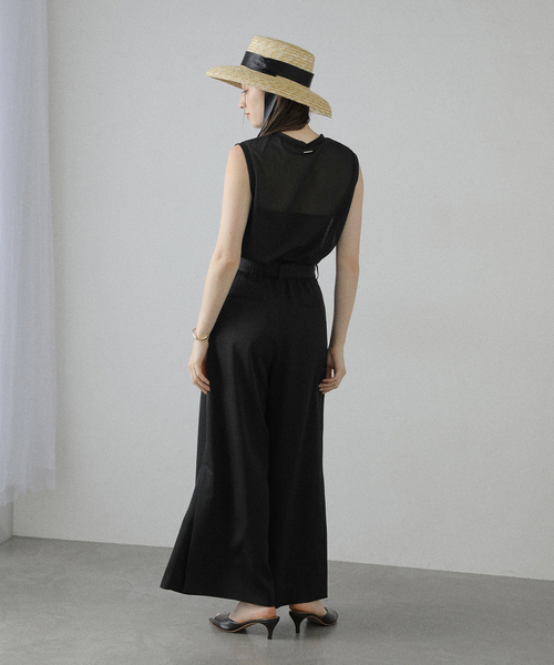 La TOTALITE（ラトータリテ）の「【洗える】シアートリコットタンクトップ（Tシャツ/カットソー・レディース・ブラウン/ブラック/バーガンディー・FREE）」の7枚目の写真