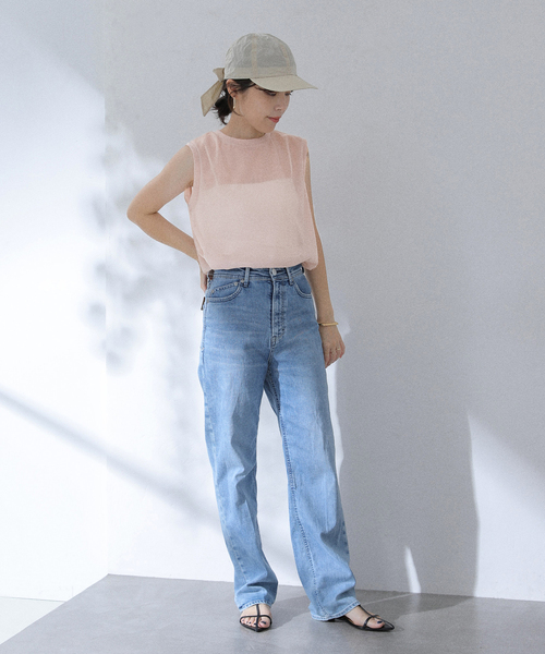 洗える】シアートリコットタンクトップ（Tシャツ/カットソー
