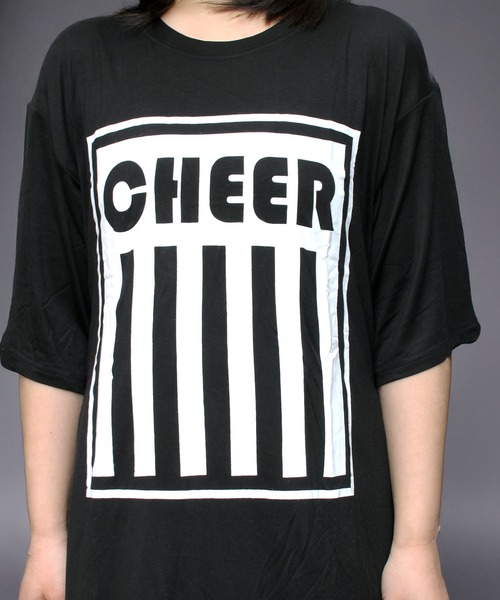 CHEER（チアー）の「サイドスリットプリントロングワンピース（ワンピース・レディース・ブラック/ダークグレー/オートミール・S/M/L）」の6枚目の写真