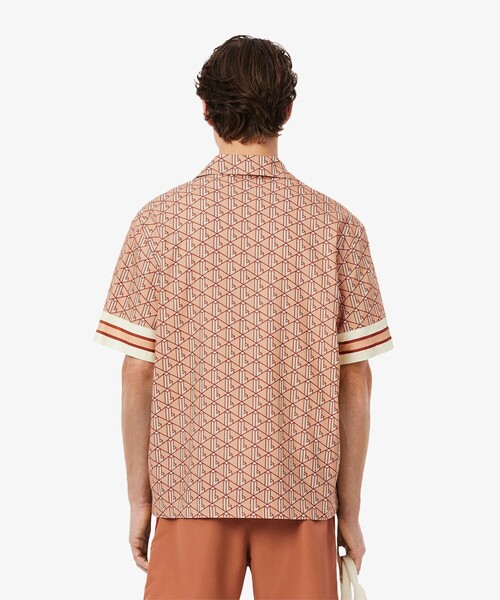 LACOSTE（ラコステ）の「モノグラムオープンカラーシャツ（シャツ/ブラウス・メンズ・ライトブルー/ピンク・38/39/41/40）」の4枚目の写真