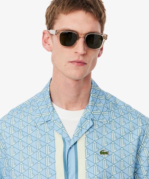 モノグラムオープンカラーシャツ（シャツ/ブラウス）｜LACOSTE