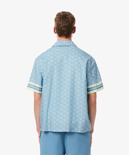 国内直営【LACOSTE】モノグラム オープンカラーシャツ 半袖 モノグラムオープンカラーシャツ（シャツ/ブラウス）｜LACOSTE