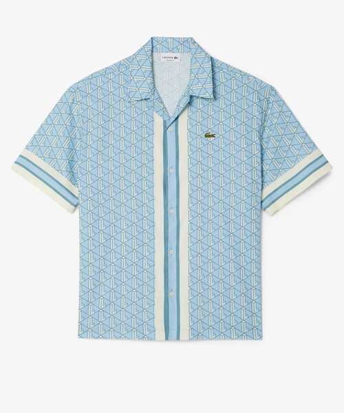 【LACOSTE】ラコステ モノグラムオープンカラーシャツ 人気 モノグラムオープンカラーシャツ（シャツ/ブラウス）｜LACOSTE