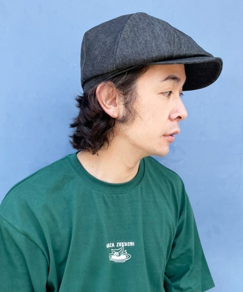 Ruben(ルーベン)の「デニムキャスケット(キャスケット・レディース・ブラック/ネイビー/ストライプ・XL/M)」の2枚目の写真