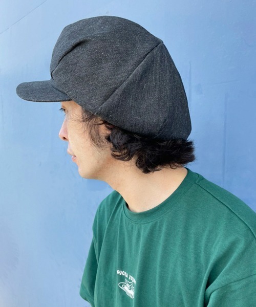 Ruben(ルーベン)の「デニムキャスケット(キャスケット・レディース・ブラック/ネイビー/ストライプ・XL/M)」の6枚目の写真