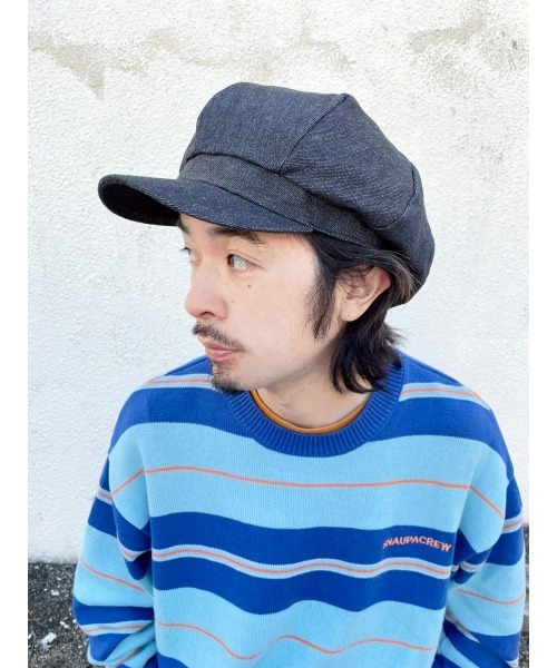 Ruben(ルーベン)の「デニムキャスケット(キャスケット・レディース・ブラック/ネイビー/ストライプ・XL/M)」の17枚目の写真