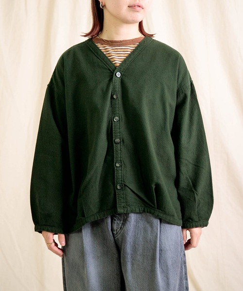 Brocante / ブロカント] 20sフランネル カルディガンシャツ | Domingo