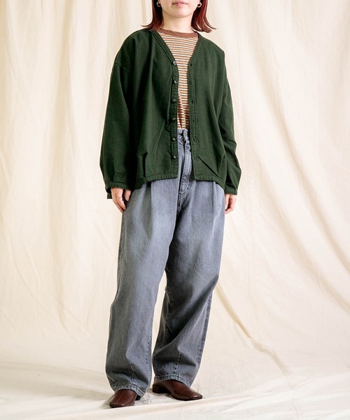 Brocante / ブロカント] 20sフランネル カルディガンシャツ | Domingo