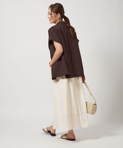 green label relaxing（グリーンレーベルリラクシング）の「フレア スカート ホワイト -撥水-（スカート・レディース・ホワイト・36/38）」の6枚目の写真