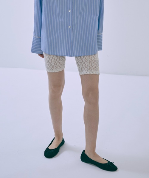 EN NEUME（エンノイム）の「Lace Biker Leggings（その他パンツ・レディース・アイボリー/ブラック・FREE）」の8枚目の写真