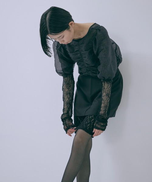 EN NEUME（エンノイム）の「Lace Biker Leggings（その他パンツ・レディース・アイボリー/ブラック・FREE）」の11枚目の写真