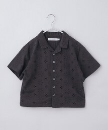 THE SHOP TK  | 【120-150】刺繍オープンカラーシャツSS(シャツ/ブラウス)
