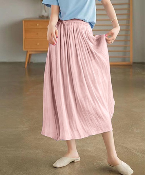 aimoha（アイモハ）の「シアープリーツスカート（スカート・レディース・ホワイト/ブラック/ベージュ/ピンク・FREE）」の15枚目の写真