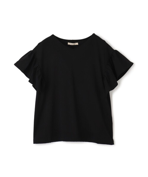 Jayro(ジャイロ)の「ポンチ袖フリルプルオーバー(Tシャツ/カットソー・レディース・ブラウン系その他2/ブルー/ブラック/ホワイト系その他・M)」の1枚目の写真