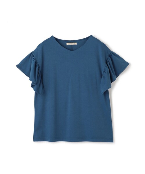 Jayro(ジャイロ)の「ポンチ袖フリルプルオーバー(Tシャツ/カットソー・レディース・ブラウン系その他2/ブルー/ブラック/ホワイト系その他・M)」の5枚目の写真