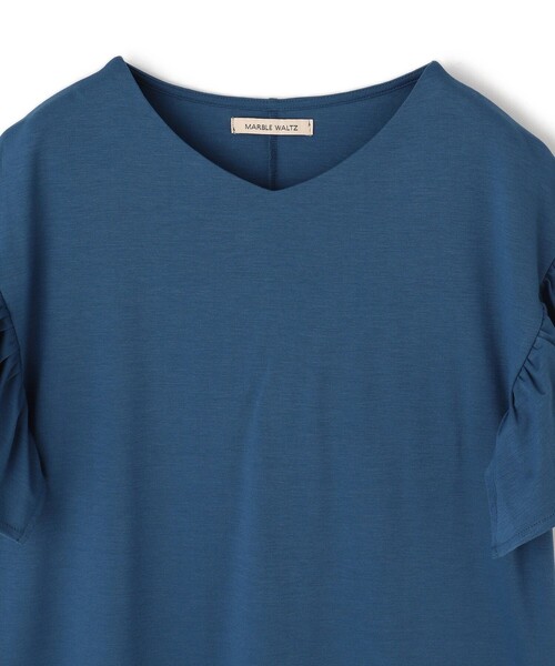 Jayro(ジャイロ)の「ポンチ袖フリルプルオーバー(Tシャツ/カットソー・レディース・ブラウン系その他2/ブルー/ブラック/ホワイト系その他・M)」の7枚目の写真