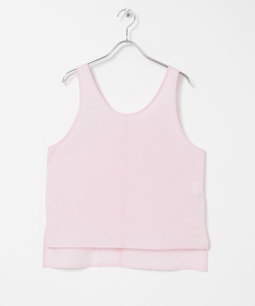 ATON（エイトン）の「ATON　CATCH WASHER COTTON TANK（タンクトップ・レディース・ベージュ/ピンク/ブラック・1）」の8枚目の写真