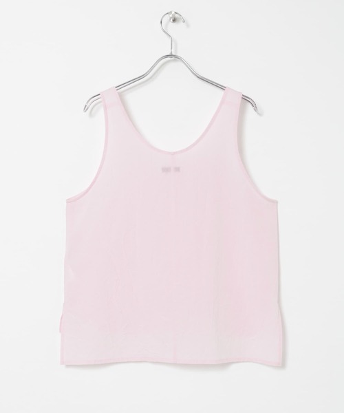 ATON（エイトン）の「ATON　CATCH WASHER COTTON TANK（タンクトップ・レディース・ベージュ/ピンク/ブラック・1）」の10枚目の写真