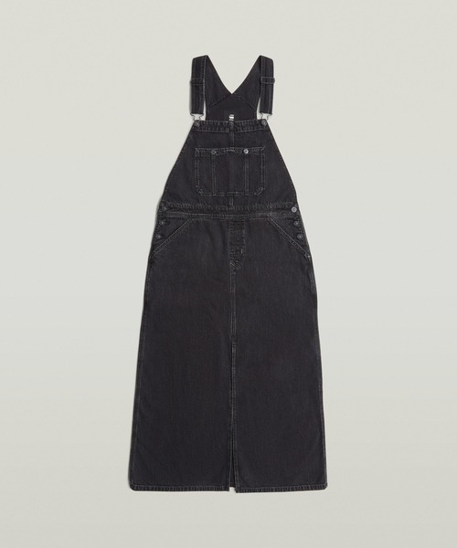 G-STAR（ジースター）の「Skater Maxi Dungaree Dress/マキシ丈ダンガリージャンパースカート/ジャンパードレス（ワンピース・レディース・ブラック系その他・MEDIUM/X-SMALL/SMALL）」の6枚目の写真