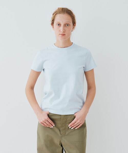 GALERIE VIE（ギャルリー ヴィー）の「ファインコットン クルーネックTシャツ（Tシャツ/カットソー・レディース・チャコールグレー/ブルー系その他2/ライトブルー/グレー系その他/ネイビー・FREE）」の8枚目の写真