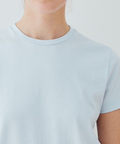 GALERIE VIE（ギャルリー ヴィー）の「ファインコットン クルーネックTシャツ（Tシャツ/カットソー・レディース・チャコールグレー/ブルー系その他2/ライトブルー/グレー系その他/ネイビー・FREE）」の11枚目の写真