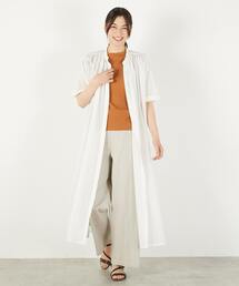 MELROSE claire | 【シャツギャザーワンピース】(ワンピース)