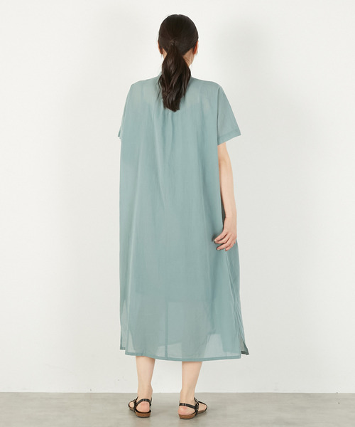 MELROSE claire(メルローズ クレール)の「【シャツギャザーワンピース】(ワンピース・レディース・チャコールグレー/ブルーグリーン/オフホワイト・FREE)」の15枚目の写真