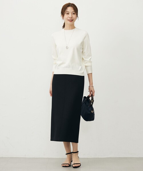J.PRESS(ジェイプレス)の「ダンボールジャージー ナロー スカート(スカート・レディース・グレー系/ブラック系/オレンジ系/ライトグレー系・T15/T13)」の21枚目の写真