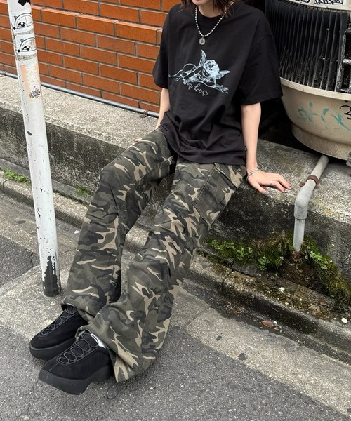 DAYDAY(デイデイ)の「キューピッドロゴ S/S Tシャツ(Tシャツ/カットソー・レディース・ブラック/ホワイト・L/M/XL)」の7枚目の写真