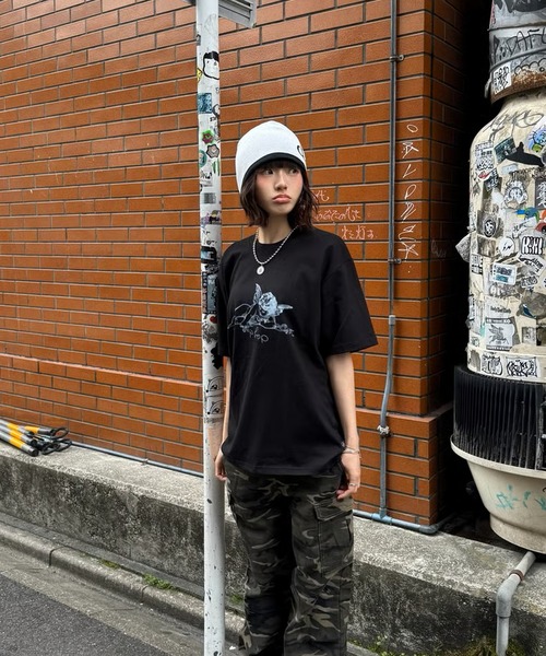 DAYDAY(デイデイ)の「キューピッドロゴ S/S Tシャツ(Tシャツ/カットソー・レディース・ブラック/ホワイト・L/M/XL)」の5枚目の写真