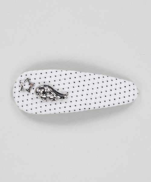 SPINNS（スピンズ）の「パッチンピン/ヘアピン/ドットウイングスター/ウィッシュコア（ヘアピン・レディース・ホワイト/ブラック・ONESIZE）」の7枚目の写真