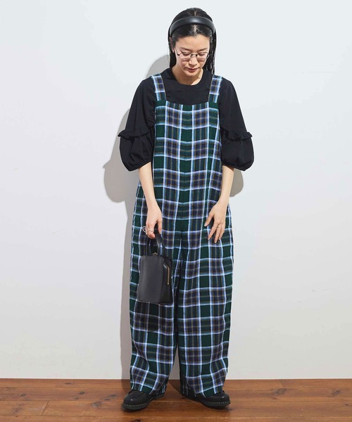 fig Ｌondon（フィグロンドン）の「●Olive salopette（サロペット/オーバーオール・レディース・グリーン・FREE）」の2枚目の写真