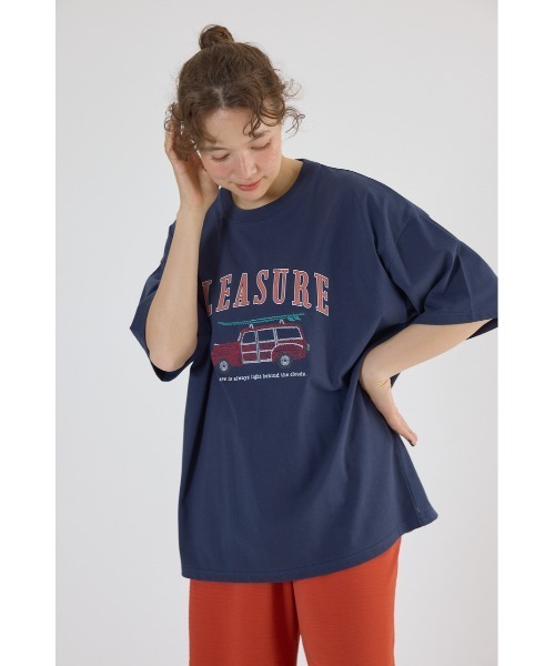 RODEO CROWNS WIDE BOWL(ロデオクラウンズワイドボウル)の「Embroidery motif Tシャツ(Tシャツ/カットソー・レディース・ブラック/イエロー/ネイビー/ホワイト・LARGE/MEDIUM)」の6枚目の写真