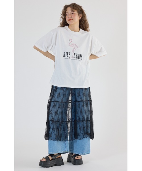 RODEO CROWNS WIDE BOWL(ロデオクラウンズワイドボウル)の「Embroidery motif Tシャツ(Tシャツ/カットソー・レディース・ブラック/イエロー/ネイビー/ホワイト・LARGE/MEDIUM)」の21枚目の写真