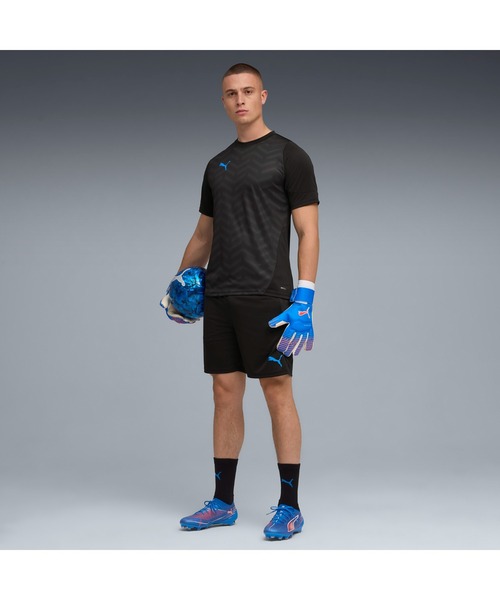 PUMA（プーマ）の「PUMA プーマ メンズ サッカー INDIVIDUALCUP 半袖 シャツ individualCUP Jersey（Tシャツ/カットソー・メンズ・ブラック×ブルー/ブルー系その他2・XX-LARGE/SMALL/MEDIUM/LARGE/X-LARGE）」の4枚目の写真