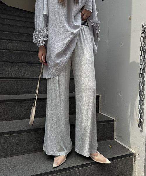 WILLFULLY(ウィルフリー)の「multi jacquard elastic relax PT(その他パンツ・レディース・グレー/ブラウン系その他/ブラック・FREE)」の16枚目の写真