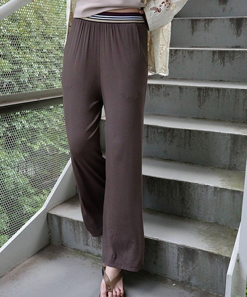 WILLFULLY(ウィルフリー)の「multi jacquard elastic relax PT(その他パンツ・レディース・グレー/ブラウン系その他/ブラック・FREE)」の5枚目の写真
