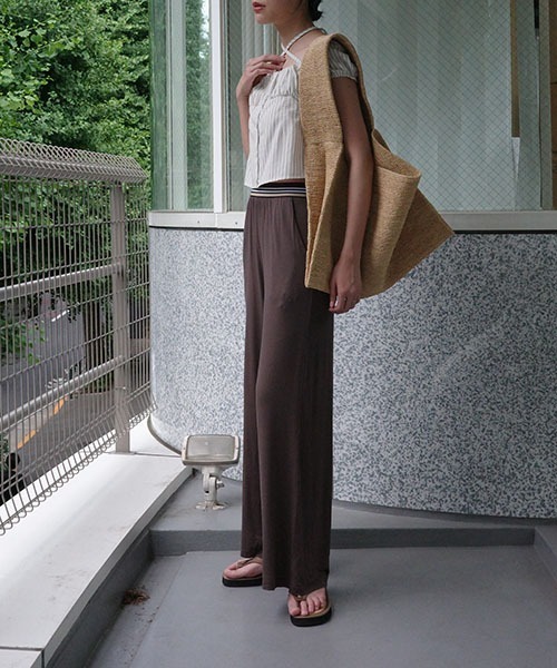 WILLFULLY(ウィルフリー)の「multi jacquard elastic relax PT(その他パンツ・レディース・グレー/ブラウン系その他/ブラック・FREE)」の7枚目の写真