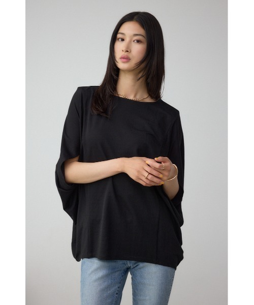 AZUL by moussy(アズールバイマウジー)の「C/T冷感ドルマントップス(Tシャツ/カットソー・レディース・ブラック/ブラック系その他/ライトグレー・FREE)」の18枚目の写真