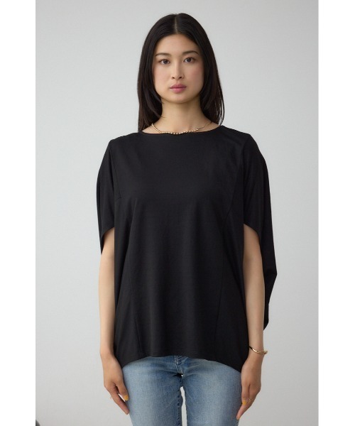 AZUL by moussy(アズールバイマウジー)の「C/T冷感ドルマントップス(Tシャツ/カットソー・レディース・ブラック/ブラック系その他/ライトグレー・FREE)」の16枚目の写真