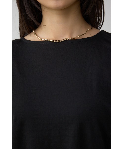 AZUL by moussy(アズールバイマウジー)の「C/T冷感ドルマントップス(Tシャツ/カットソー・レディース・ブラック/ブラック系その他/ライトグレー・FREE)」の13枚目の写真