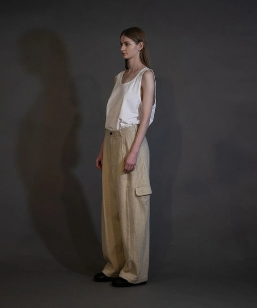 my beautiful landlet（マイビューティフルランドレット）の「【my beautiful landlet】BOILED COTTON WOOL　PANTS（その他パンツ・メンズ・ネイビー/ライトベージュ/ブラック/マスタード・0/2/1）」の5枚目の写真