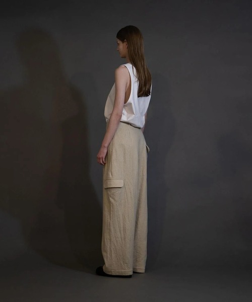 my beautiful landlet（マイビューティフルランドレット）の「【my beautiful landlet】BOILED COTTON WOOL　PANTS（その他パンツ・メンズ・ネイビー/ライトベージュ/ブラック/マスタード・0/2/1）」の6枚目の写真