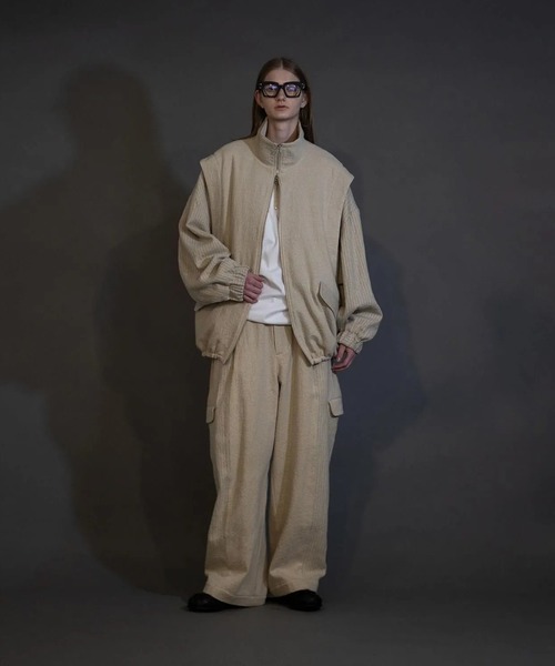 my beautiful landlet（マイビューティフルランドレット）の「【my beautiful landlet】BOILED COTTON WOOL　PANTS（その他パンツ・メンズ・ネイビー/ライトベージュ/ブラック/マスタード・0/2/1）」の7枚目の写真