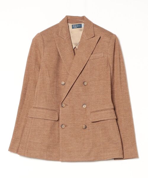 ダブルブレステッド ヘリンボーン ブレザー（テーラードジャケット