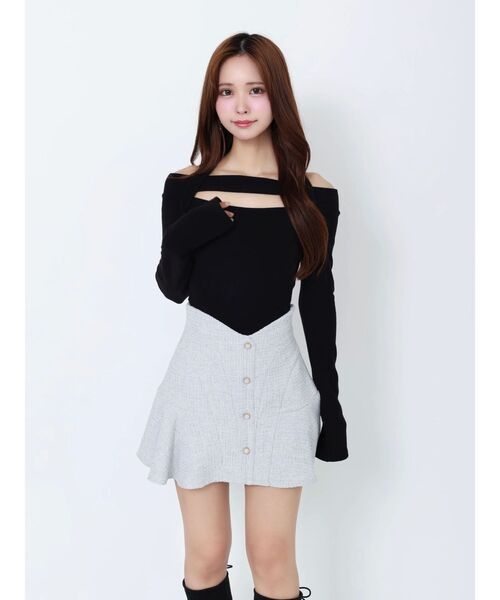 EATME（イートミー）の「ホルターネックオフショルTOP（Tシャツ/カットソー・レディース・グレー/ブラック/アイボリー/オレンジ・FREE）」の12枚目の写真